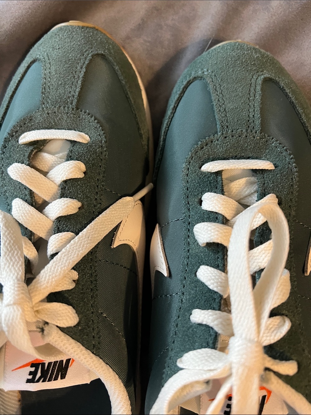Nike Pacific Dark Green and White Women's Athletic Sneakers - Picture 10 of 10